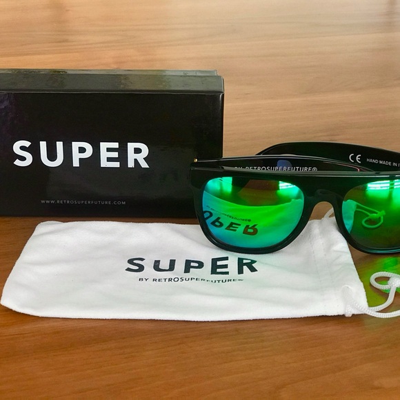 RETROSUPERFUTURE FLAT TOP SUNGLASSES | COVE BLACK - Picture 10 of 10